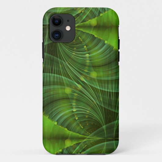 Apophysis Fraktal Art I - grün Case-Mate iPhone Hülle (Rückseite)
