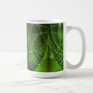 Apophysis Fraktal Art I - grün Kaffeetasse