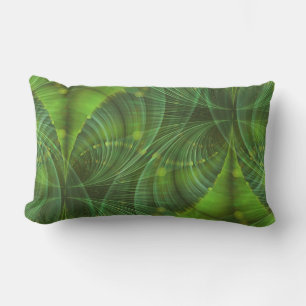 Apophysis Fraktal Art I - grün Lendenkissen