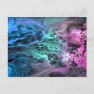 Apophysis Fraktal Art II - Rosa Blau Postkarte