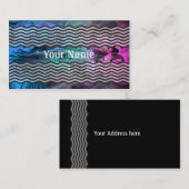 Apophysis Fraktal Art II - Rosa Blau Visitenkarte (Vorne/Hinten)