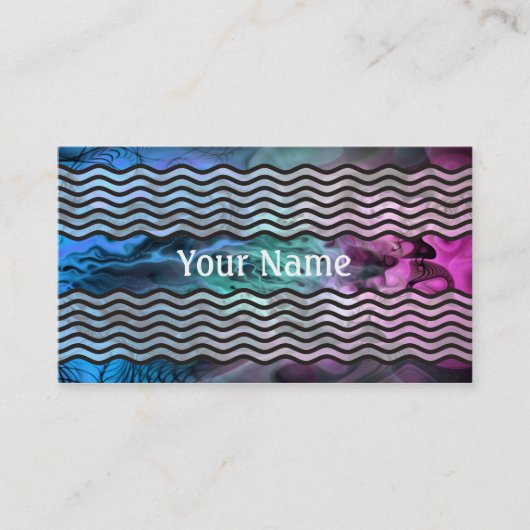 Apophysis Fraktal Art II - Rosa Blau Visitenkarte (Vorderseite)