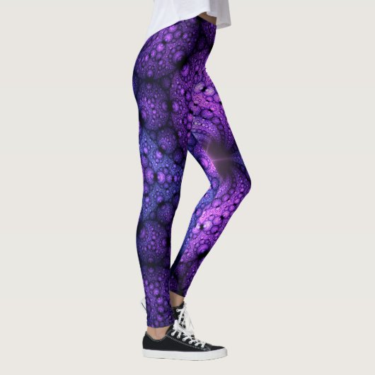 Apophysis-Fraktal - Atom-Fusion + Ihre Ideen Leggings (Rechts)
