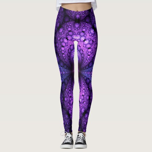 Apophysis-Fraktal - Atom-Fusion + Ihre Ideen Leggings (Vorderseite)