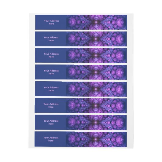 Apophysis Fraktal - Atomfusion + Ihr Text Rundum-Adressaufkleber (Bogen)