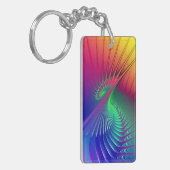 Apophysis Fraktal Dekoration - Farbige Regen Schlüsselanhänger (Vorderseite links)