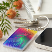 Apophysis Fraktal Dekoration - Farbige Regen Schlüsselanhänger (Vorderseite rechts)