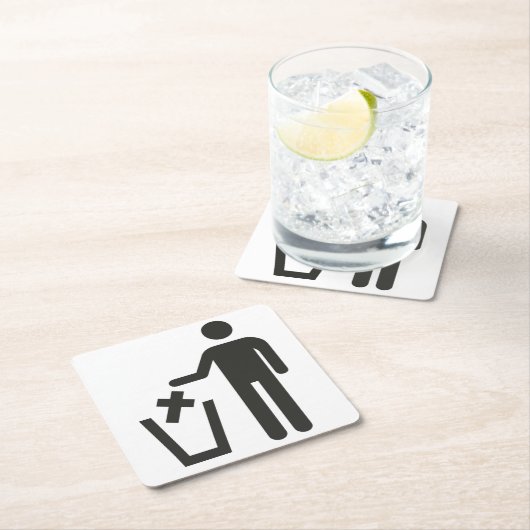 Apostasy Rechteckiger Pappuntersetzer (Vor Ort)