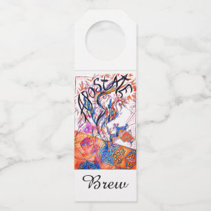 Apostate Brew farbenfroh ungewöhnliche Doodle Zeic Flaschenanhänger