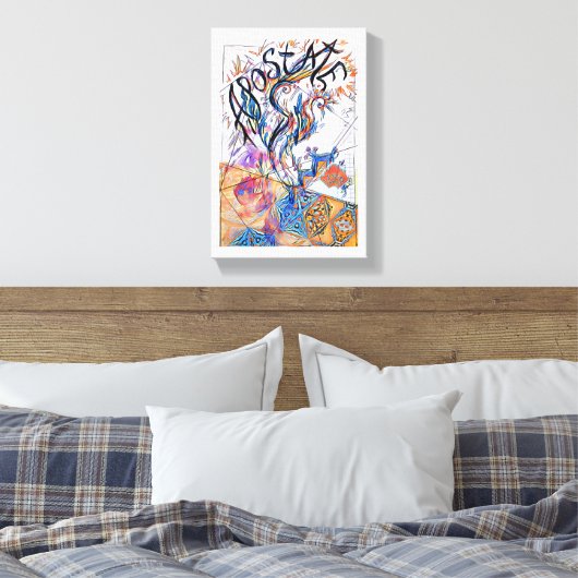 Apostate farbenfrohe Freidoodle Zeichnend Leinwanddruck (Insitu (Schlafzimmer))