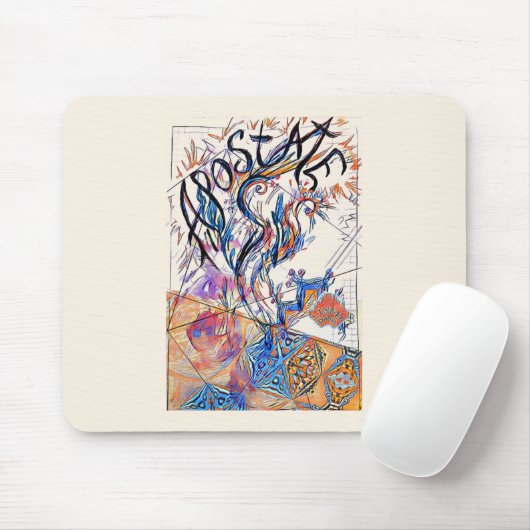 Apostate farbenfrohe Freidoodle Zeichnend Mousepad (Mit Mouse)