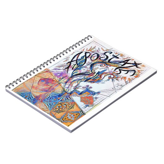 Apostate farbenfrohe Freidoodle Zeichnend Notizblock (Linke Seite)