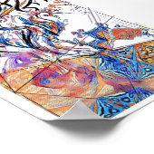 Apostate farbenfrohe Freidoodle Zeichnend Poster (Ecke)