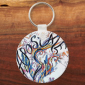 Apostate farbenfrohe Freidoodle Zeichnend Schlüsselanhänger (Vorderseite)