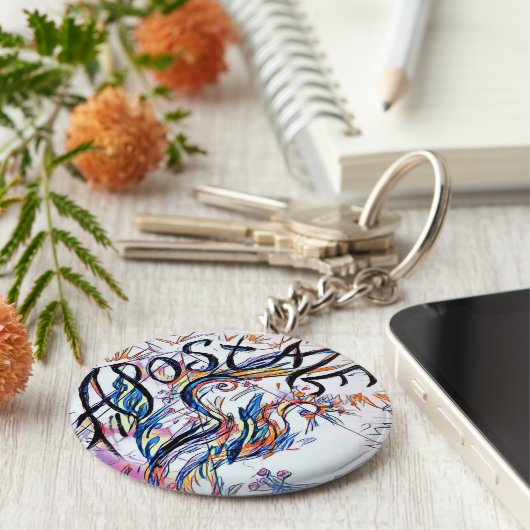 Apostate farbenfrohe Freidoodle Zeichnend Schlüsselanhänger (Seite)