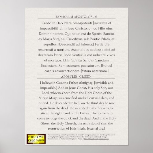 Apostel-Creative Poster (Vorne)