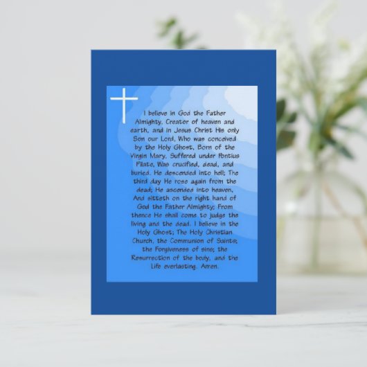 Apostel Creed Karte (Stehend Vorderseite)