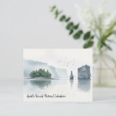 Apostel Islands National Lakeshore Wasserfarbe Postkarte (Stehend Vorderseite)