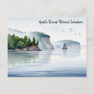 Apostel Islands National Lakeshore Wasserfarbe Postkarte