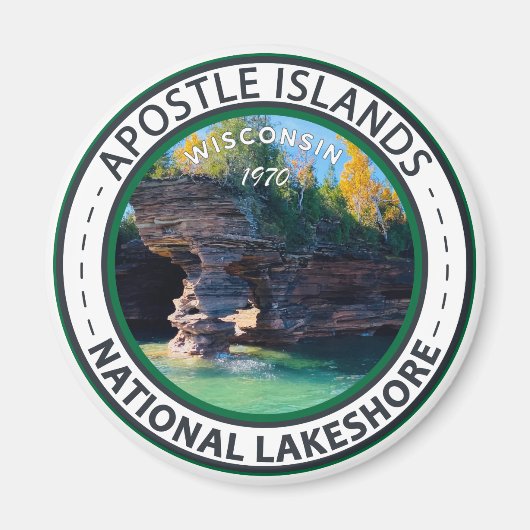 Apostel Islands National Lakeshore Wisconsin Abzei Magnet (Vorne)