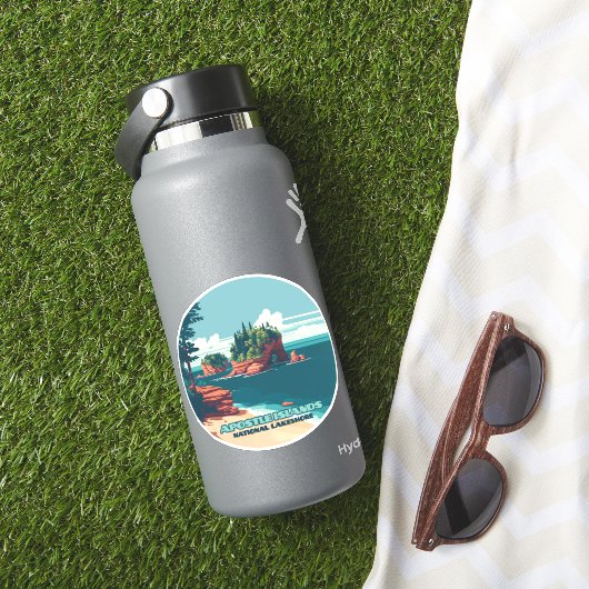 Apostel Islands National Lakeshore Wisconsin Retro Aufkleber (HydroFlask Insitu)