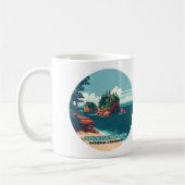Apostel Islands National Lakeshore Wisconsin Retro Kaffeetasse (Links)