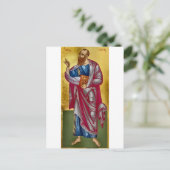 Apostel Paul Orthodox Christliches Symbol Postkarte (Stehend Vorderseite)