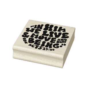 Apostelgeschichte 17,28 Bibelvers Handlettering Ty Gummistempel
