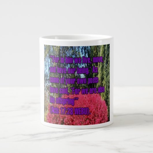 Apostelgeschichte 17:28 WEBU Tasse (Vorderseite)