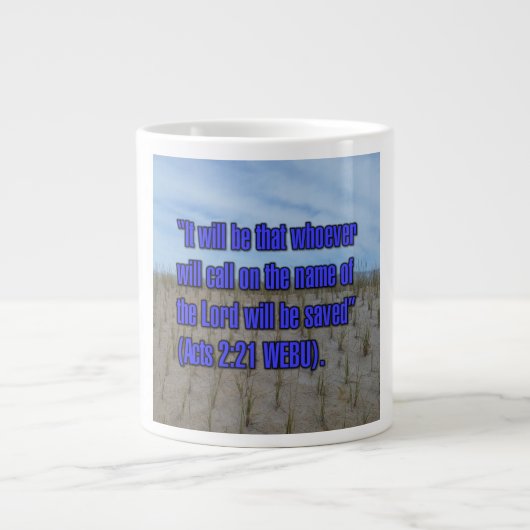 Apostelgeschichte 2:21 WEBU Tasse (Vorderseite)