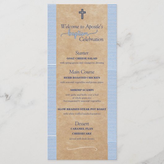 Apostelmenü Menükarte (Vorderseite)