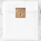 Apostelpreaching Quadratischer Aufkleber (Tasche)