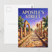 Apostelstraße, Cyrene Libyen Postkarte (Vorne/Hinten)