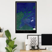 Apostle Islands National Lakeshore Satellite Karte Poster (Heimbüro)