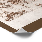 Apostle Jacobus Sforza Burg, Leonardo da Vinci Poster (Ecke)