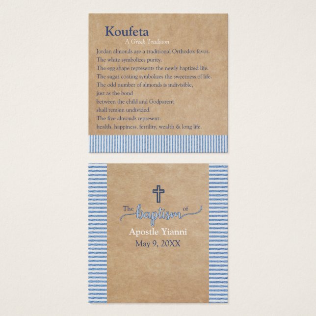 Apostle Koufeta Card (Vorne & Hinten)