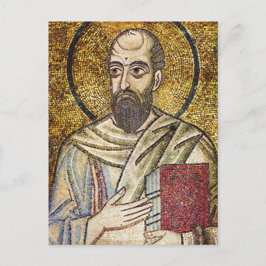 Apostle Paul Byzantine Mosaikikon Postkarte (Vorderseite)