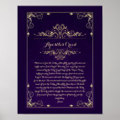 Apostles' Credo katholisches Gebet Poster (Vorne)