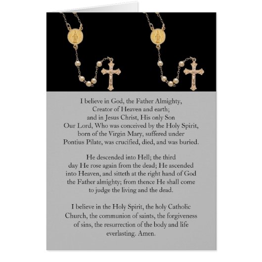 "Apostles Creed" Gebet (Vorne)