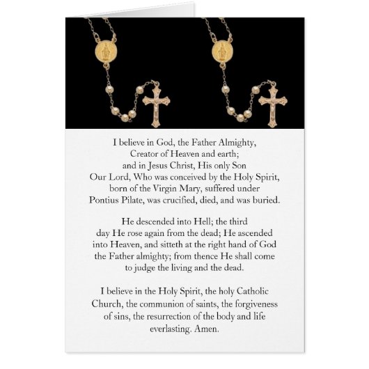 "Apostles Creed" Gebet (Vorne)