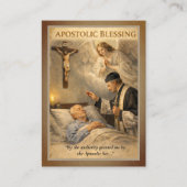 Apostolic Blessing Catholic Prayer Latin  Visitenkarte (Vorderseite)