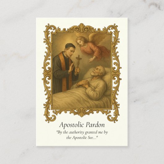 Apostolische Begnadigung katholisches Gebet Kurze Visitenkarte (Vorderseite)