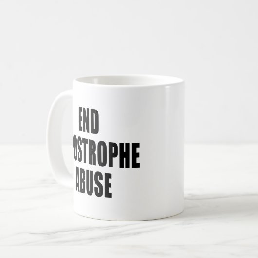 Apostroph-Missbrauchs-Tasse Kaffeetasse (Vorderseite Links)