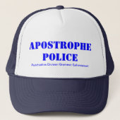 Apostroph-Polizei Truckerkappe (Vorderseite)