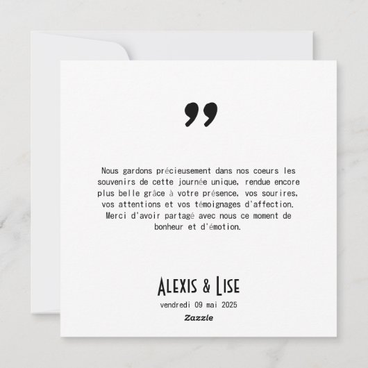 Apostrophe Feiertagskarte (Rückseite)