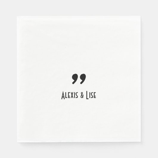 Apostrophe-Papiertuch Serviette (Vorderseite)