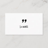 Apostrophe Platzkarte (Vorderseite)