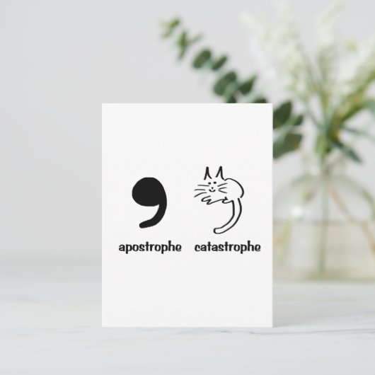 Apostrophe Postkarte (Stehend Vorderseite)