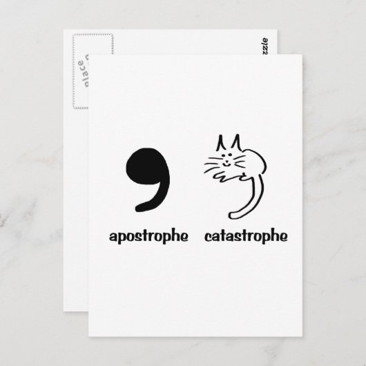 Apostrophe Postkarte (Vorne/Hinten)