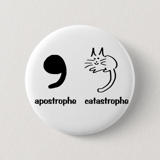Apostrophkatastrophe Button (Vorderseite)